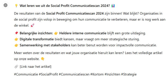 Social post chat gpt