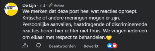 Reactie De Lijn