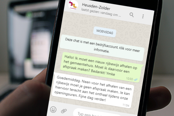 WhatsApp dienstverlening  Heusden-zolder