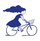 Tante Mariette op haar fiets