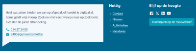 Gemeente Mol website footer